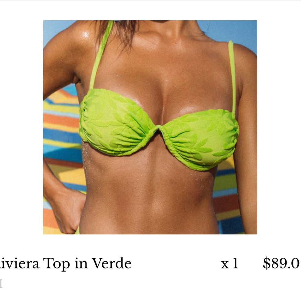 Bydee Verde Bikini Set M with Matching Hair Scrunchie!